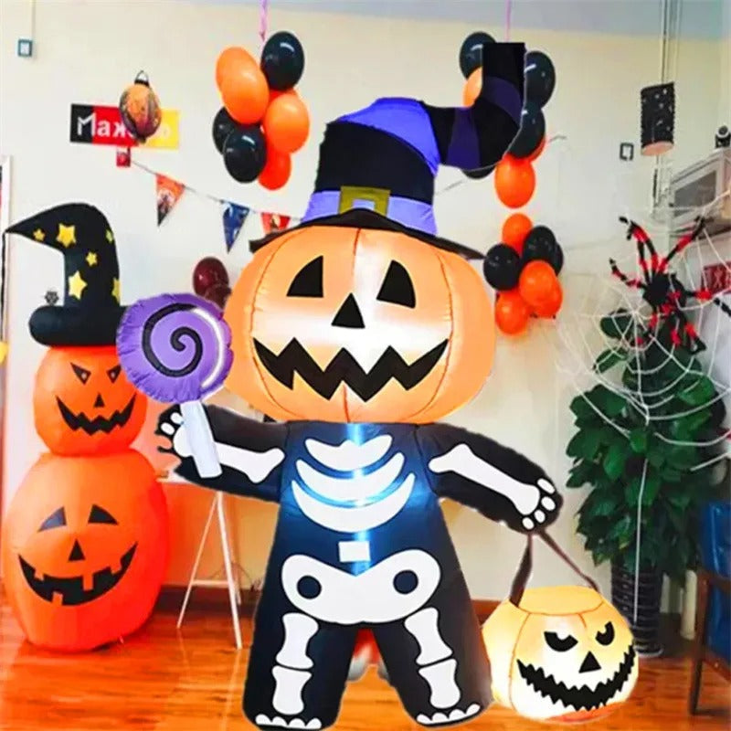 1.8M / 6FT Halloween Inflatable Toy – Giant Pumpkin Skull Ghost