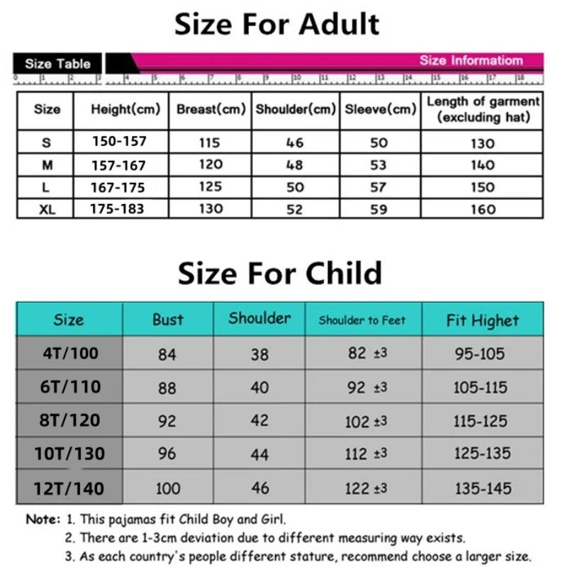 Rainbow Unicorn Kigurumi Onesie – Adorable Hooded Animal Pyjama Costume for Adults & Kids