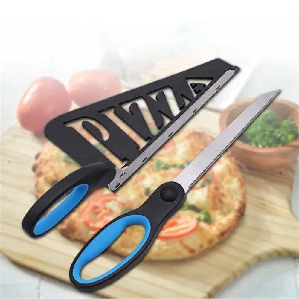 Stainless Steel Pizza Cutter & Slicer – Multi-Functional Baking Tool with Detachable Spatula