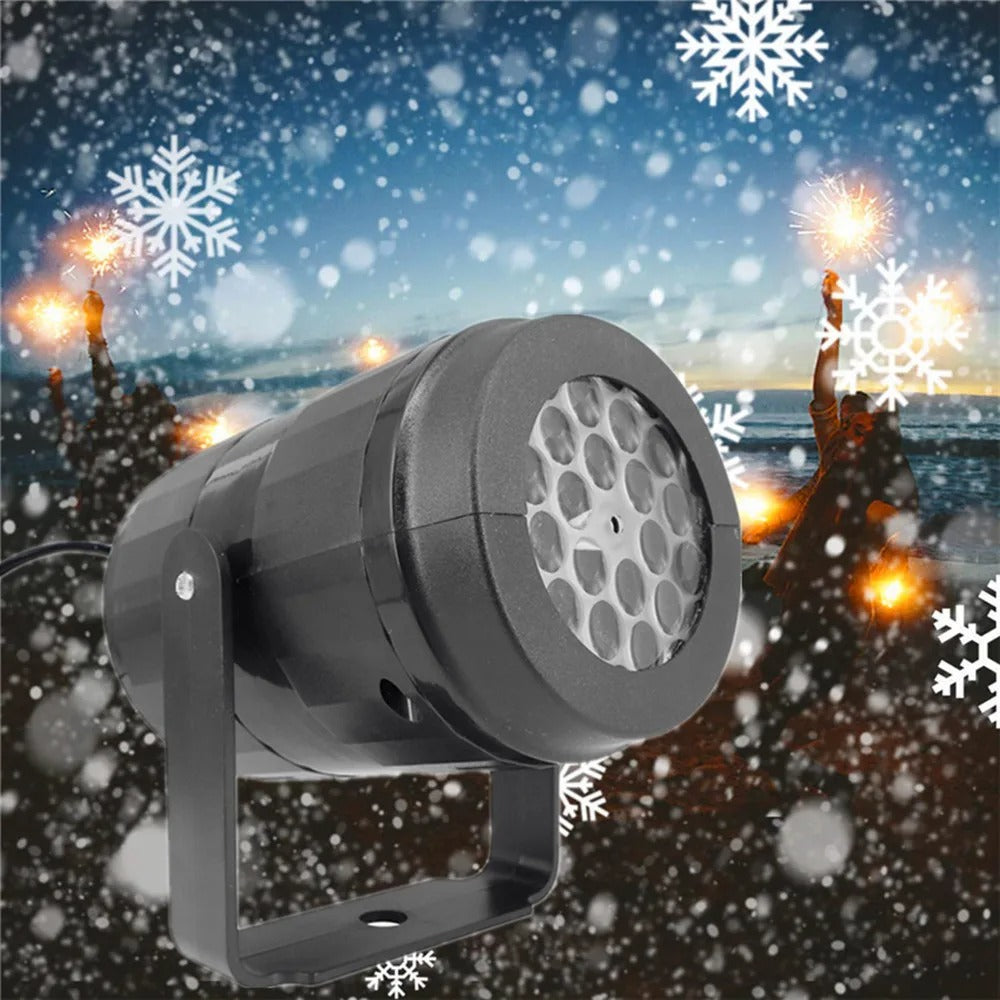Christmas LED Laser Snowflake Projector Light – 4W Rotating Stage Light for Party & Festive Decoration