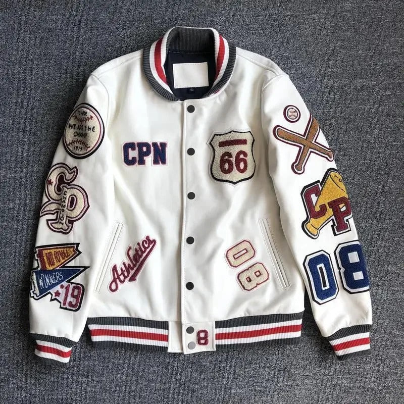 Men's Cropped Baseball Jacket – Streetwear Style