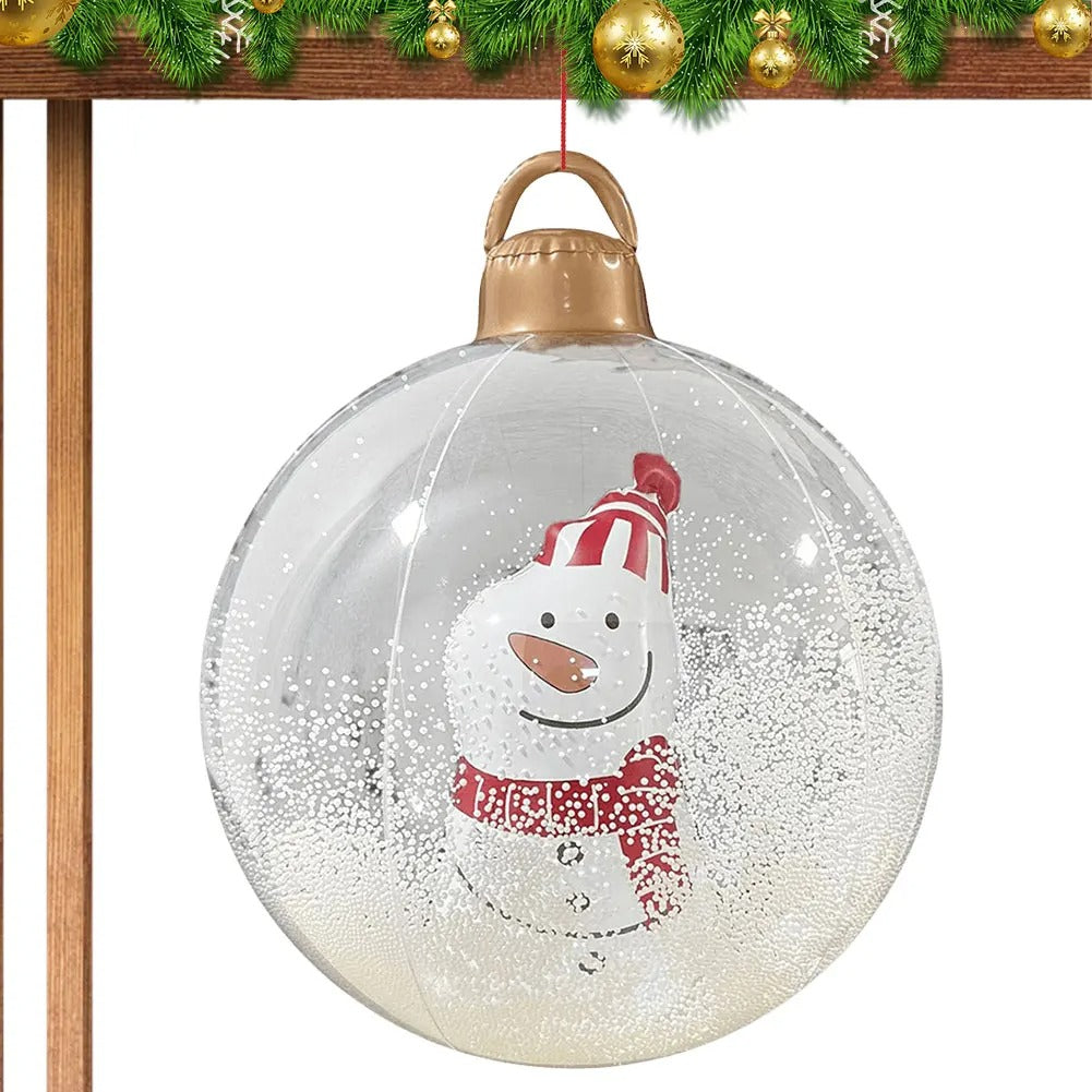 Giant Inflatable Christmas Ball with LED Light – 23.6 Inch Outdoor & Indoor Festive Bauble Decoration