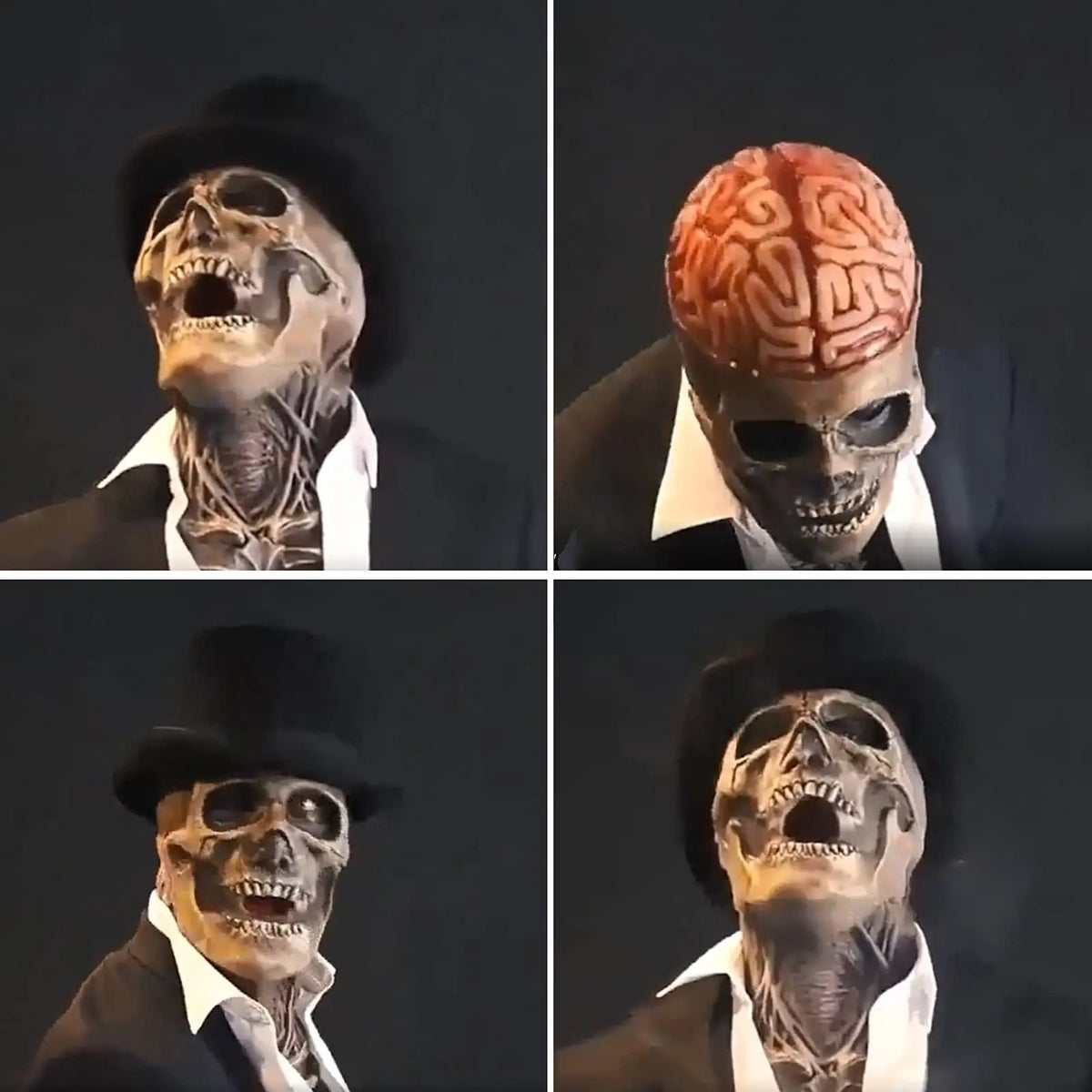Skull Mask Halloween - Movable Jaw Full Head Skeleton Costume Mask