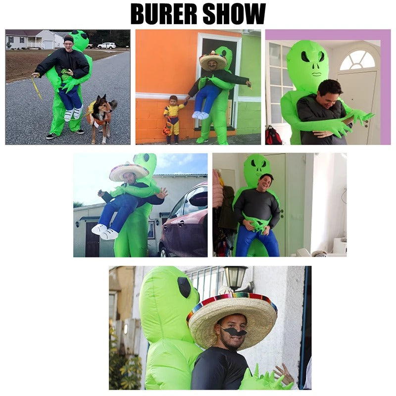 Inflatable Alien ET Costume – Giant Blow-Up Suit for Adults & Kids