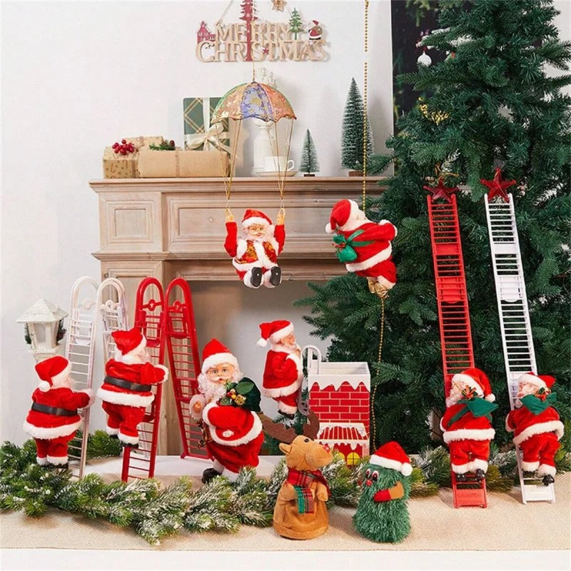 Swinging Belly and Feet Musical Climbing Santa Dancing