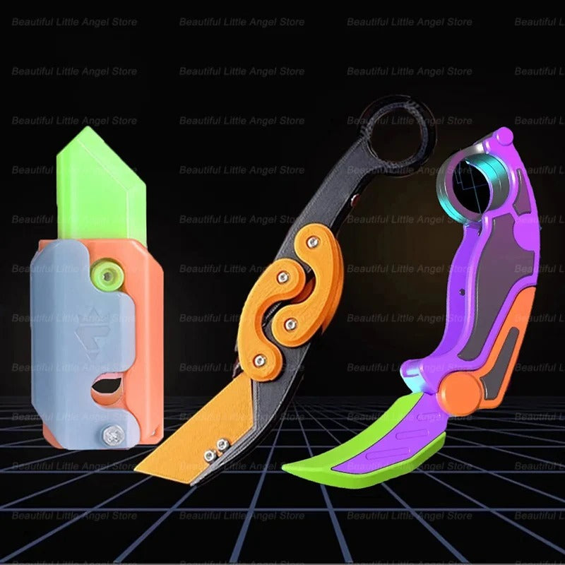 3D Printed Gravity Claw Knife Toy – Stress Relief Fidget Toy