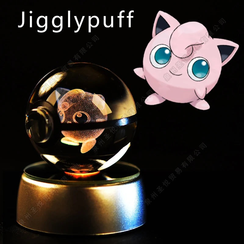 Pokémon 3D Crystal Ball Night Light with Colour-Changing LED Base