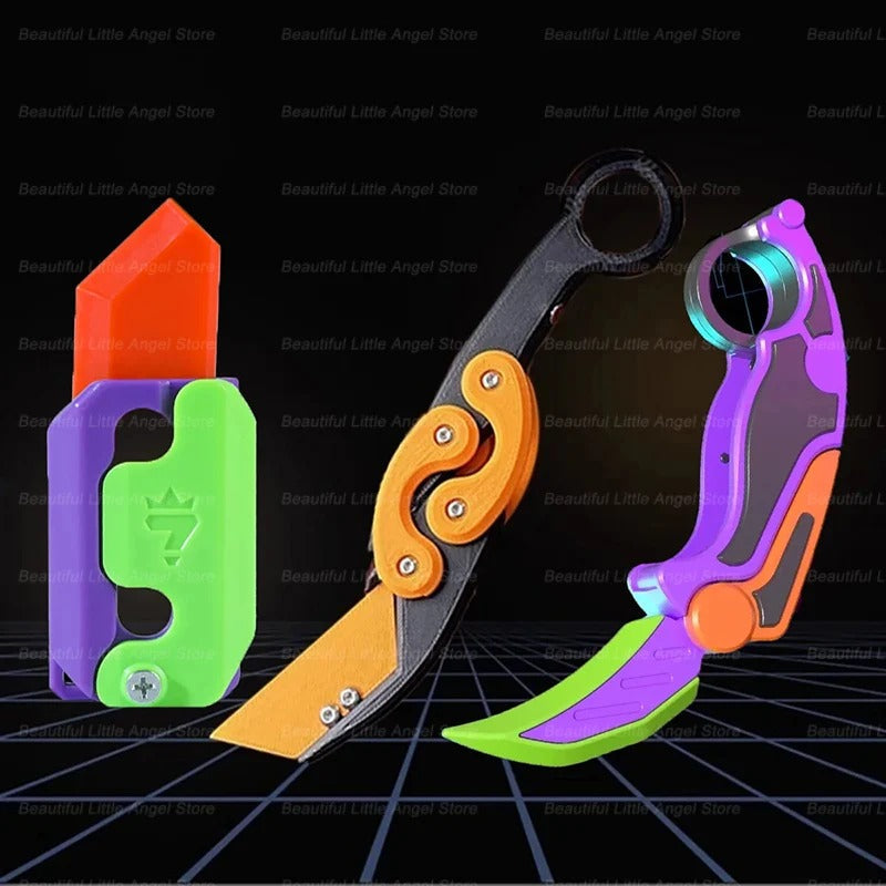 3D Printed Gravity Claw Knife Toy – Stress Relief Fidget Toy