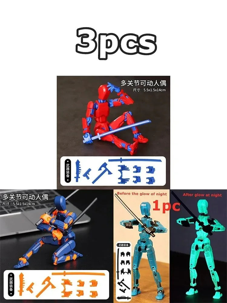 13-Joint Poseable Robot Figure – 14cm DIY Model Kit