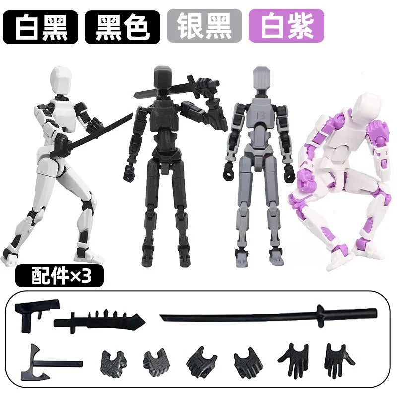 13-Joint Poseable Robot Figure – 14cm DIY Model Kit