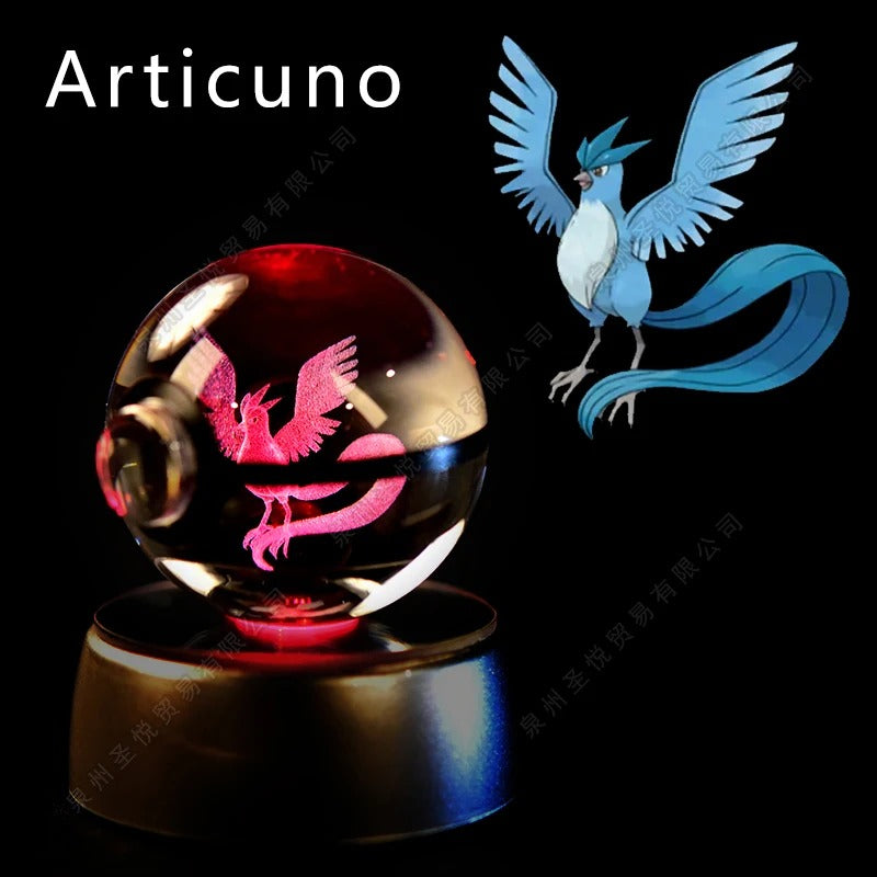 Pokémon 3D Crystal Ball Night Light with Colour-Changing LED Base