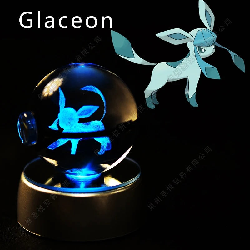 Pokémon 3D Crystal Ball Night Light with Colour-Changing LED Base