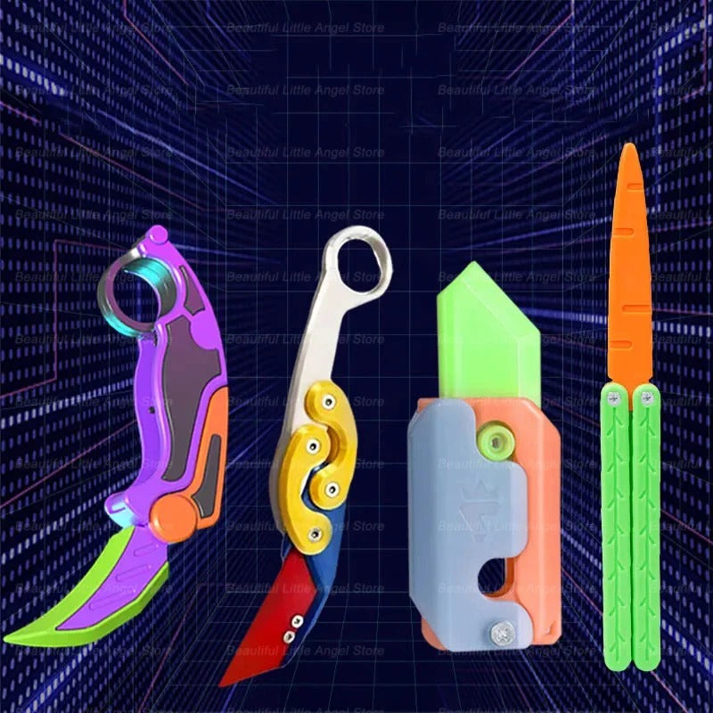 3D Printed Gravity Claw Knife Toy – Stress Relief Fidget Toy