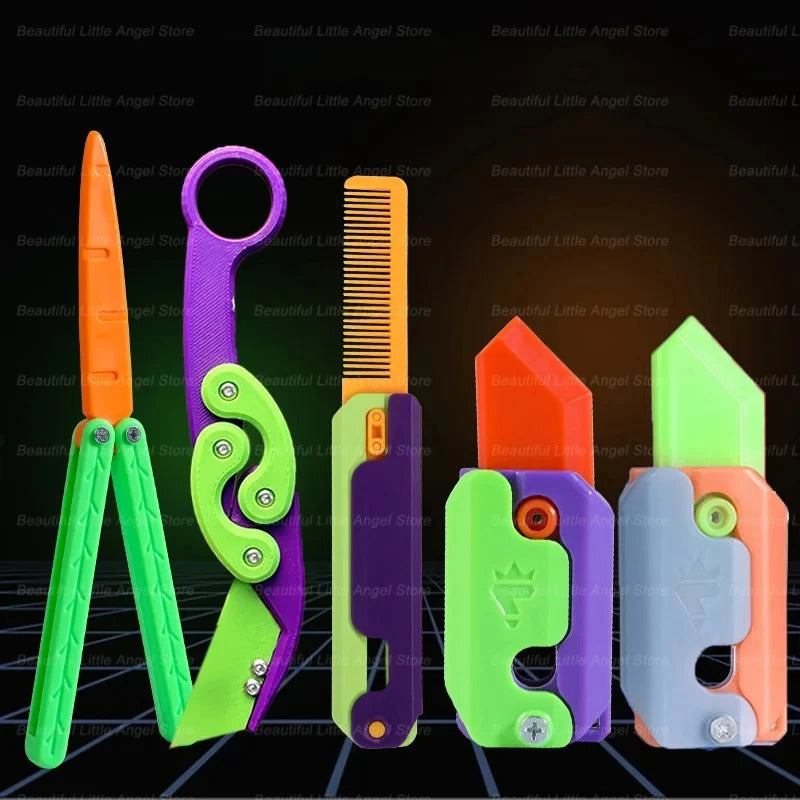 3D Printed Gravity Claw Knife Toy – Stress Relief Fidget Toy