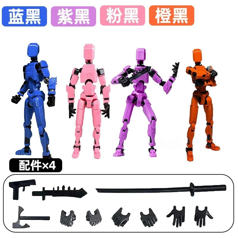 13-Joint Poseable Robot Figure – 14cm DIY Model Kit