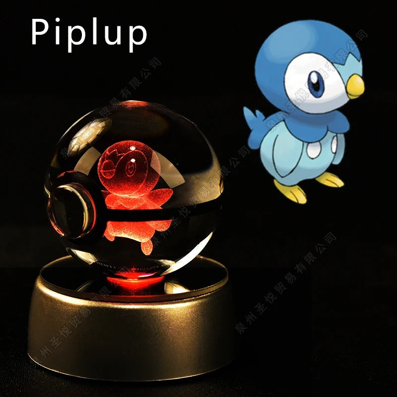 Pokémon 3D Crystal Ball Night Light with Colour-Changing LED Base