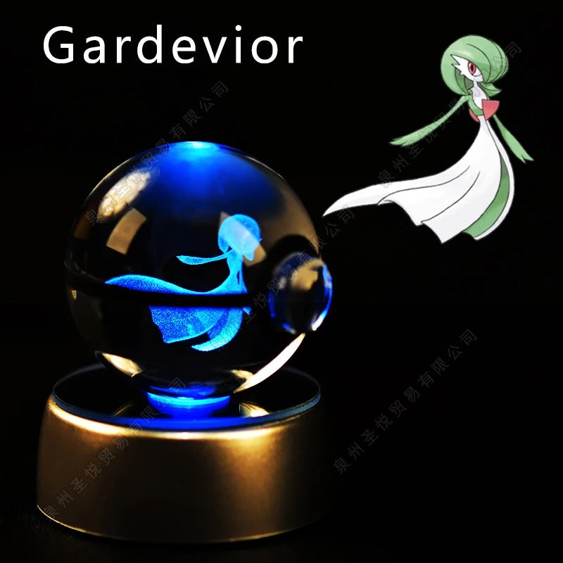 Pokémon 3D Crystal Ball Night Light with Colour-Changing LED Base