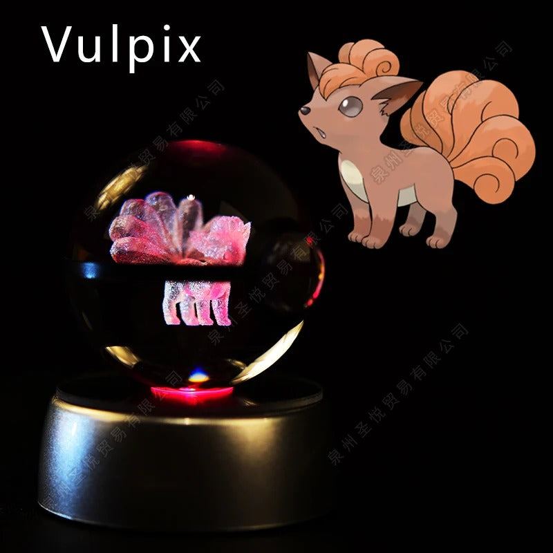 Pokémon 3D Crystal Ball Night Light with Colour-Changing LED Base