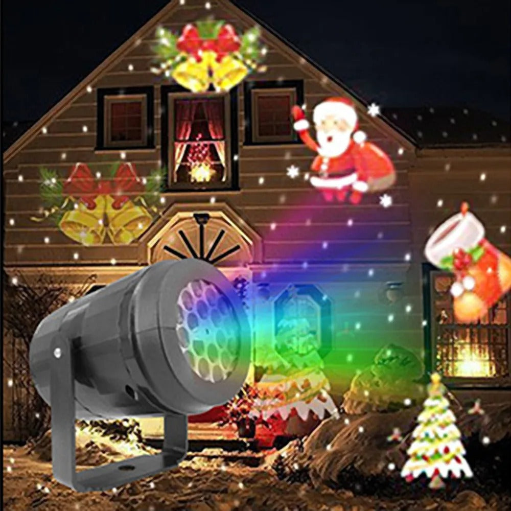 Christmas LED Laser Snowflake Projector Light – 4W Rotating Stage Light for Party & Festive Decoration