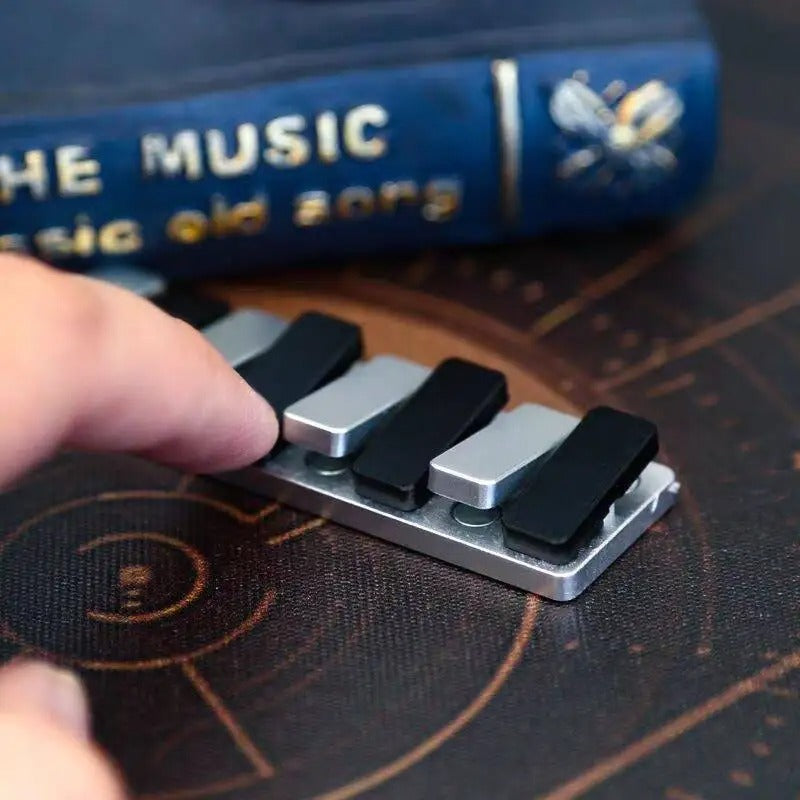 Piano Keys 8-Key Fidget Clicker | Aluminum Alloy EDC Stress Relief Toy
