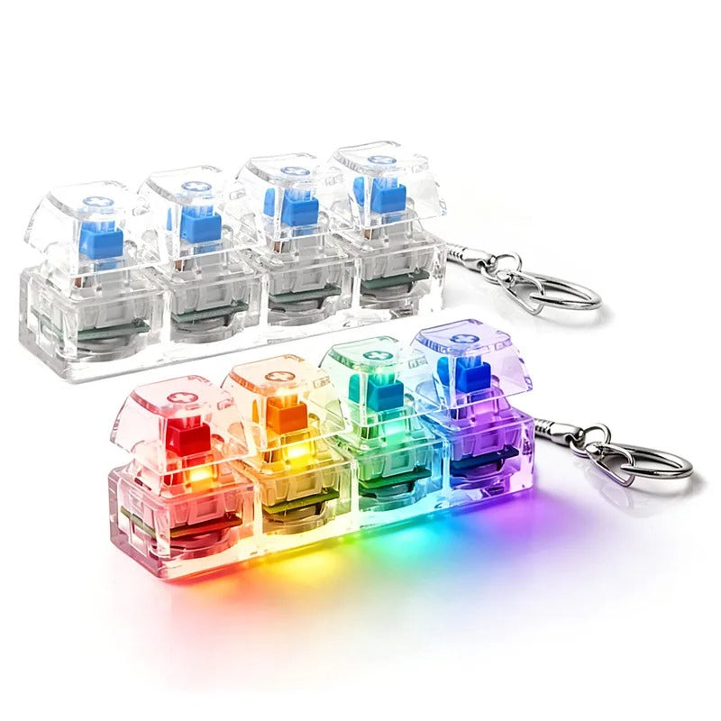 4-Button RGB Fidget Keyboard Keychain