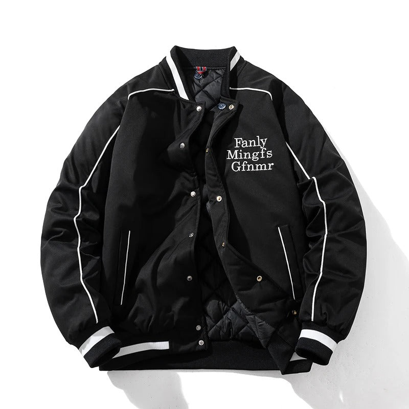 Men's Letter Print Parka Jacket – Autumn Streetwear
