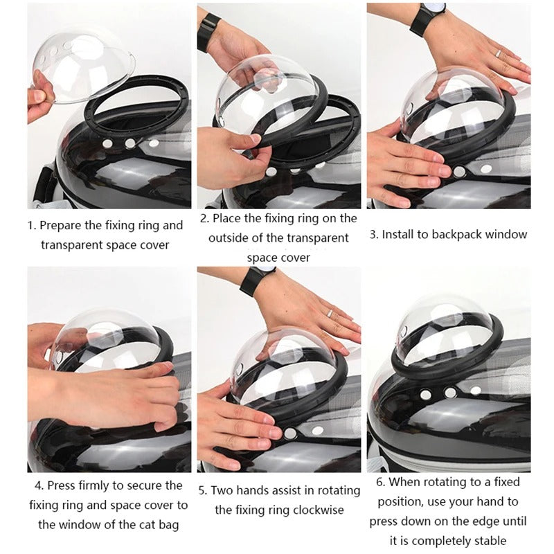 Pet Cat Carrying Bag | Space Capsule Transparent Travel Backpack