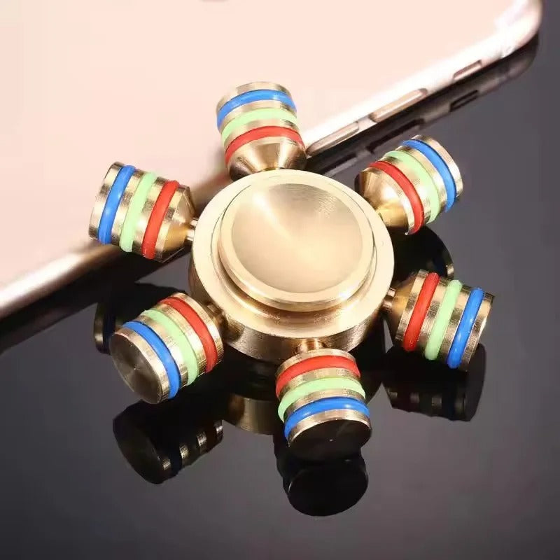 Six Cylinders Fidget Spinner - Stainless Steel Hand Spinner