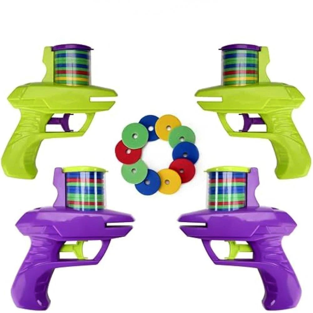 Foam Disc Gun Toy | Flying Disc Shooting Launcher for Kids & Outdoor Play