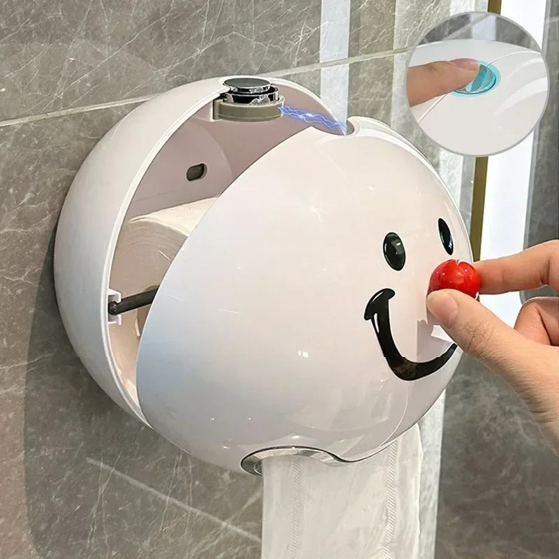 Ball Shaped Cute Emoji Waterproof Toilet Paper Box – Screw Fixed Wall Mount