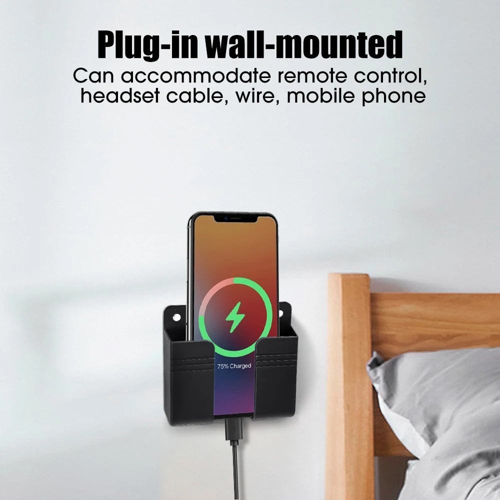 Wall Mounted Storage Box – Punch-Free Multifunction Organizer for Remote, Phone & Charger