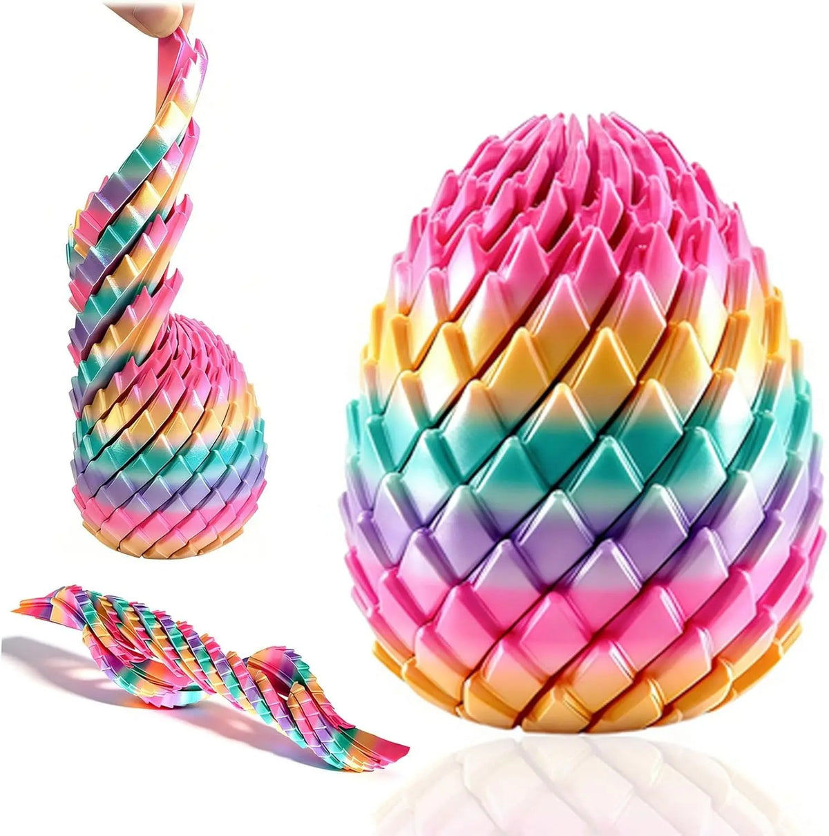 Twisty Fidget Egg – 3D Printed Sensory Desk Toy