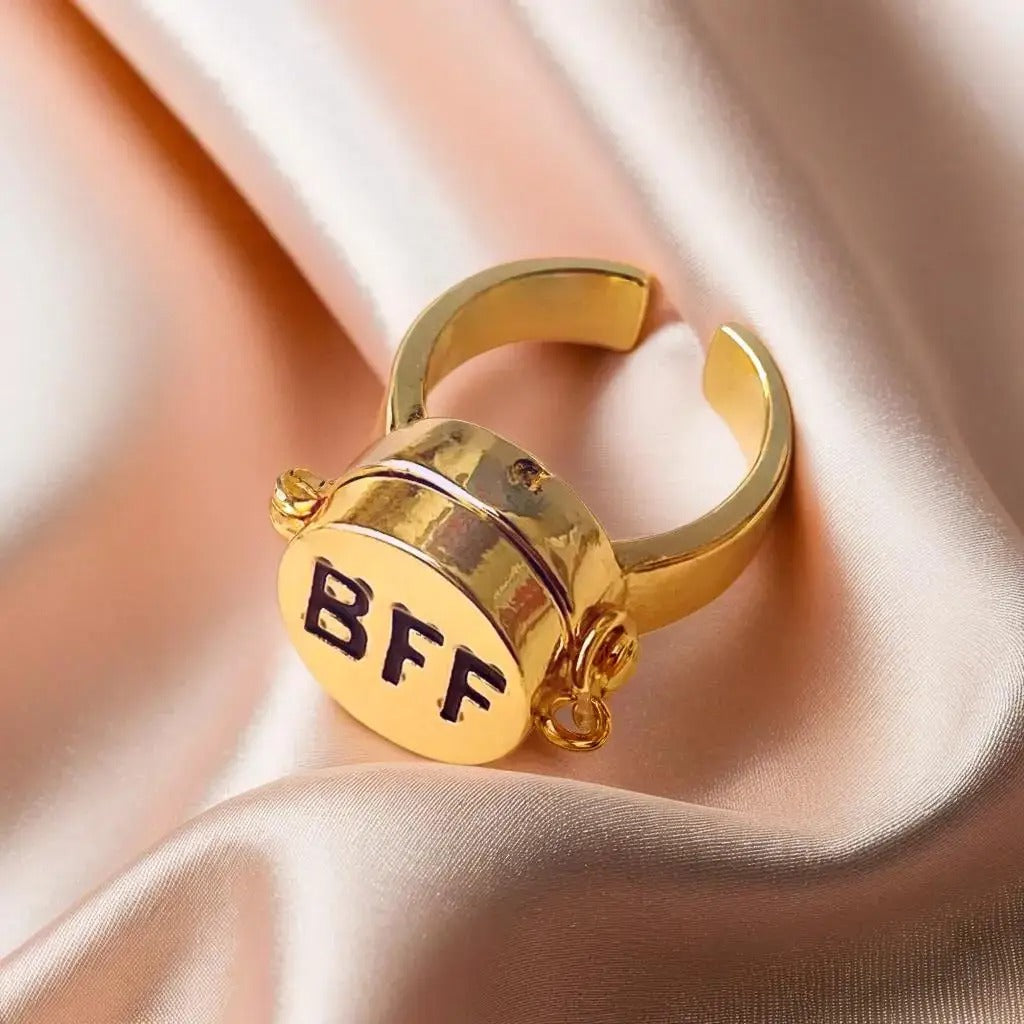 Spinner BFF Matching Friendship Rings – Rotating Open Band Forever Best Friend Rings
