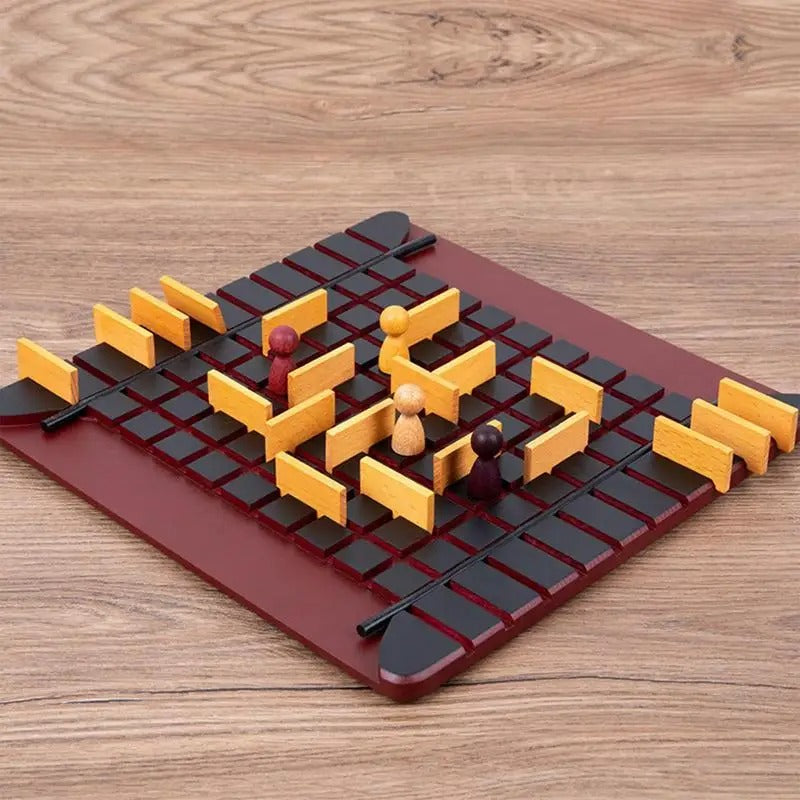 Wooden Checkers Board Game – Classic Two-Player Strategy Game for Family & Friends