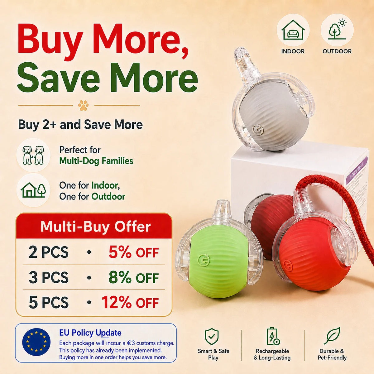 Rechargeable Interactive Cat Ball Toy