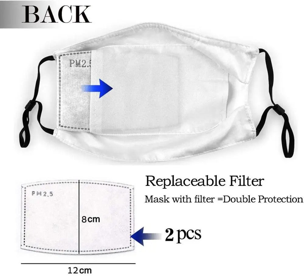 PM2.5 Reusable Face Mask with Filter – Breathable, Washable & Adjustable