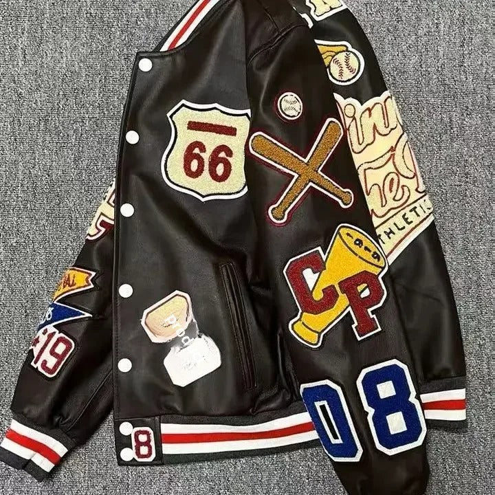 Men's Cropped Baseball Jacket – Streetwear Style