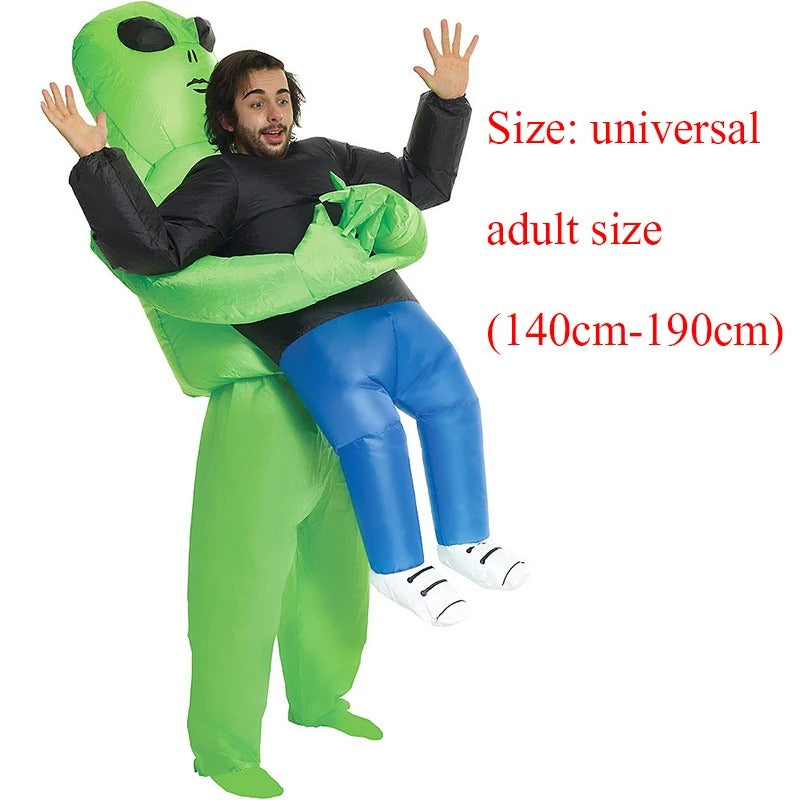 Inflatable Alien ET Costume – Giant Blow-Up Suit for Adults & Kids