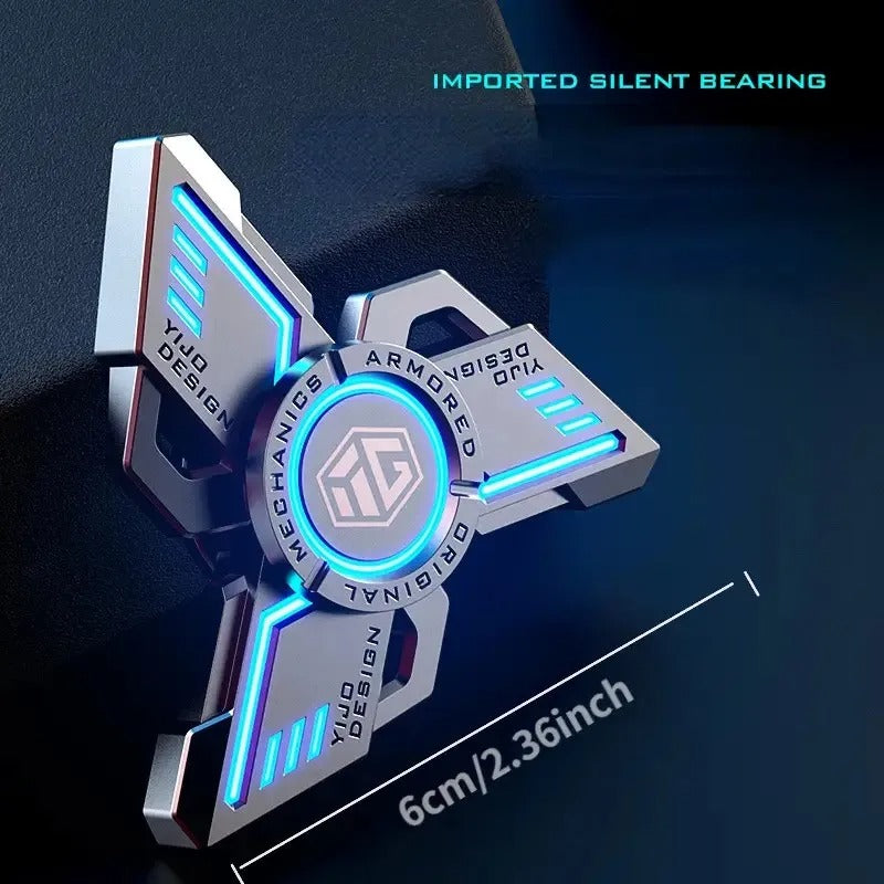 Luminous EDC Metal Fidget Spinner – Glow in the Dark Stress Relief Toy for Adults & Kids