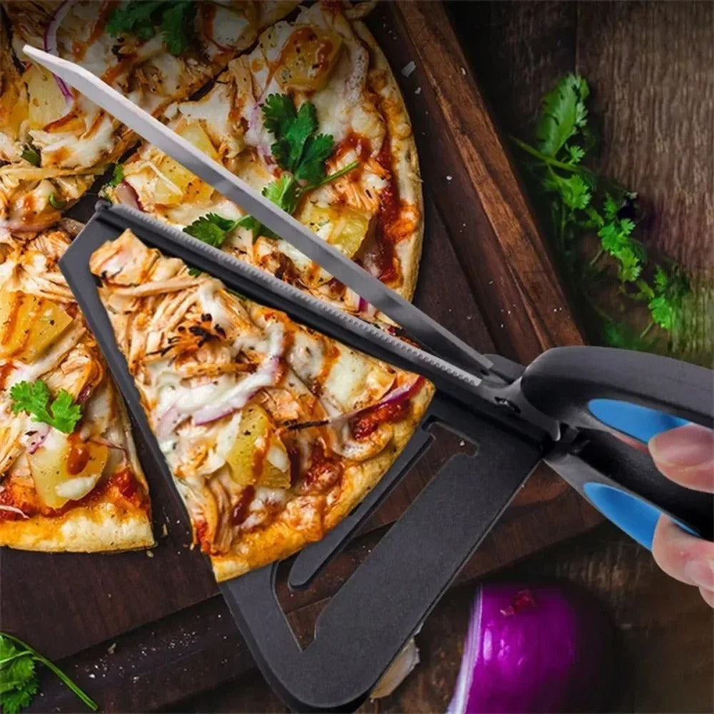 Stainless Steel Pizza Cutter & Slicer – Multi-Functional Baking Tool with Detachable Spatula