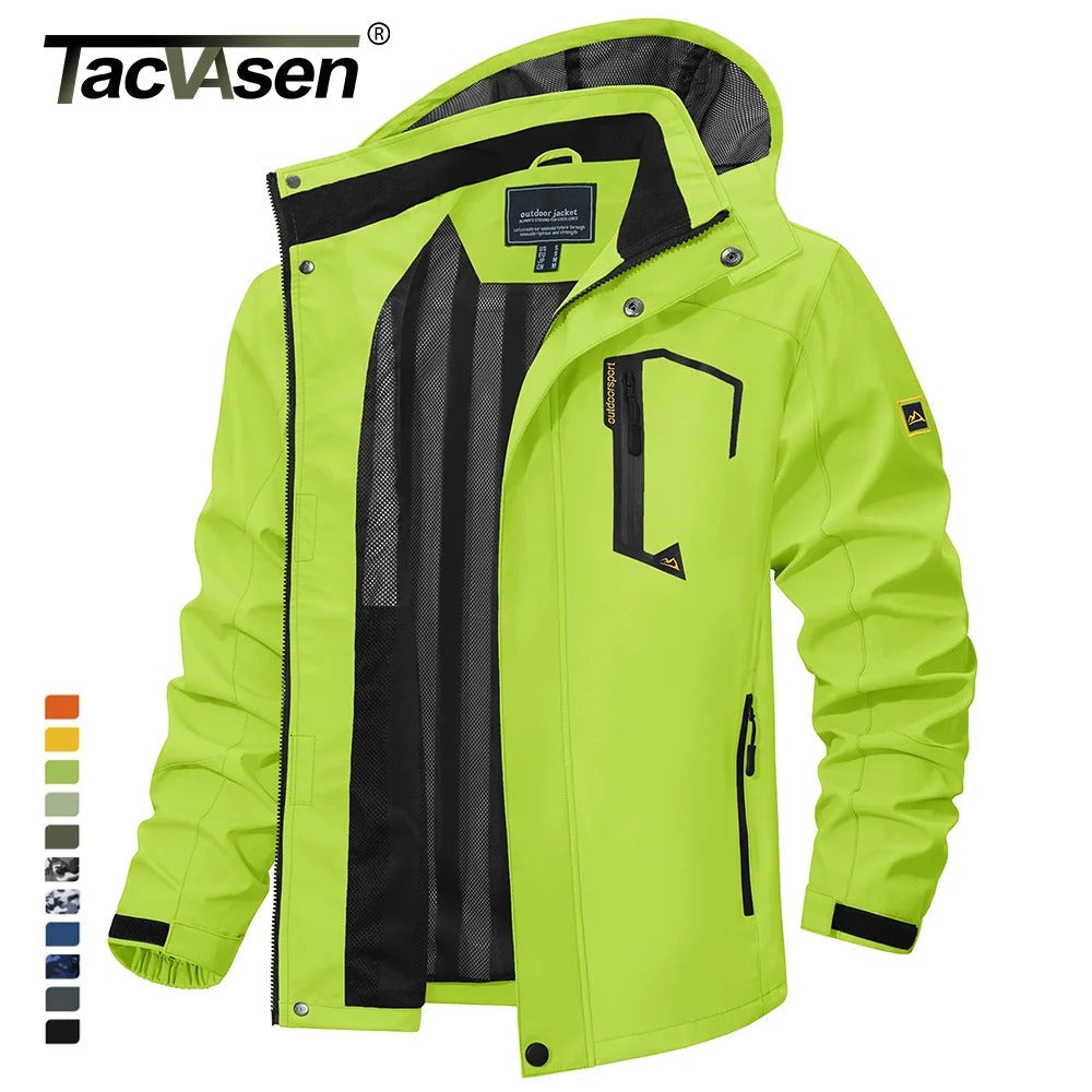 Men’s Waterproof Rain Jacket – Mesh Lined Lightweight Windproof Outdoor Coat