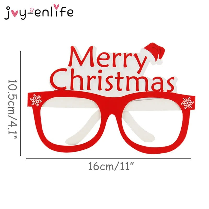 Christmas Novelty Glasses – 9 Piece Festive Party Glasses Set for Xmas Celebrations & Photo Props