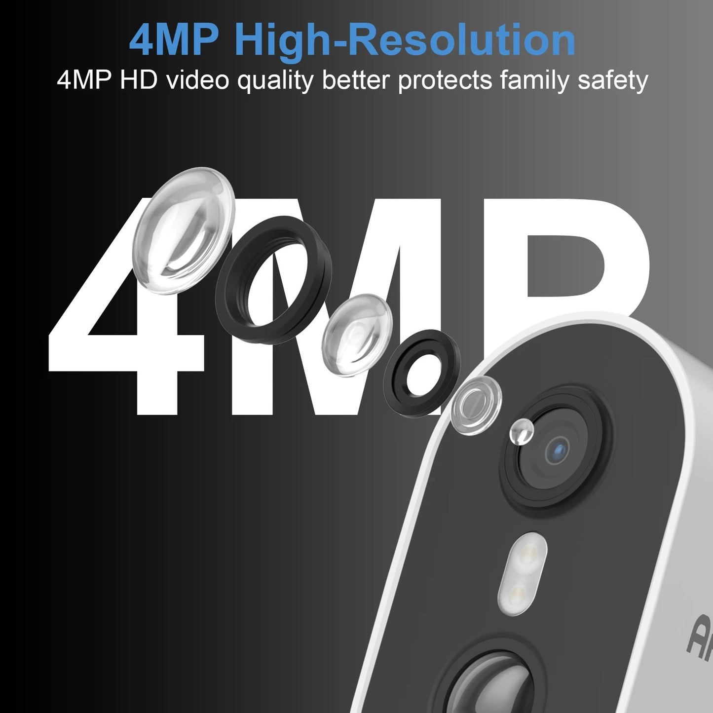 ARCCTV 4MP Solar WiFi Security Camera – Color Night Vision & Two-Way Audio