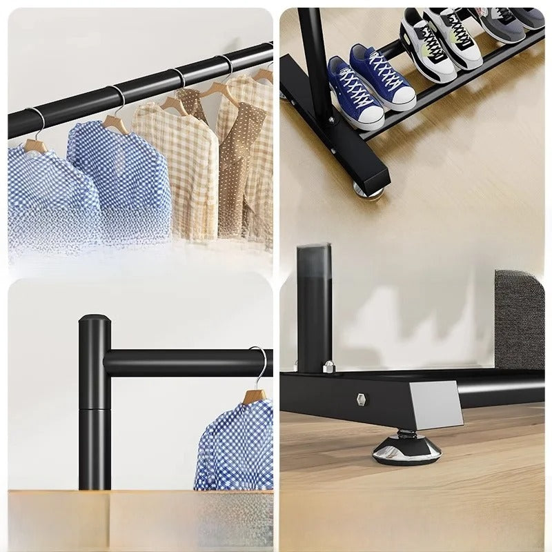 Double Layer Clothes Drying Rack - Heavy Duty Floor Standing Organizer