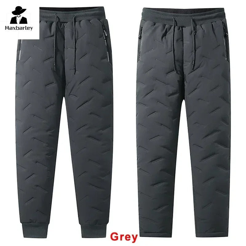 Men’s Casual Waterproof Jacket – Thickened Wool-Lined Warm Coat with Zipper Pockets