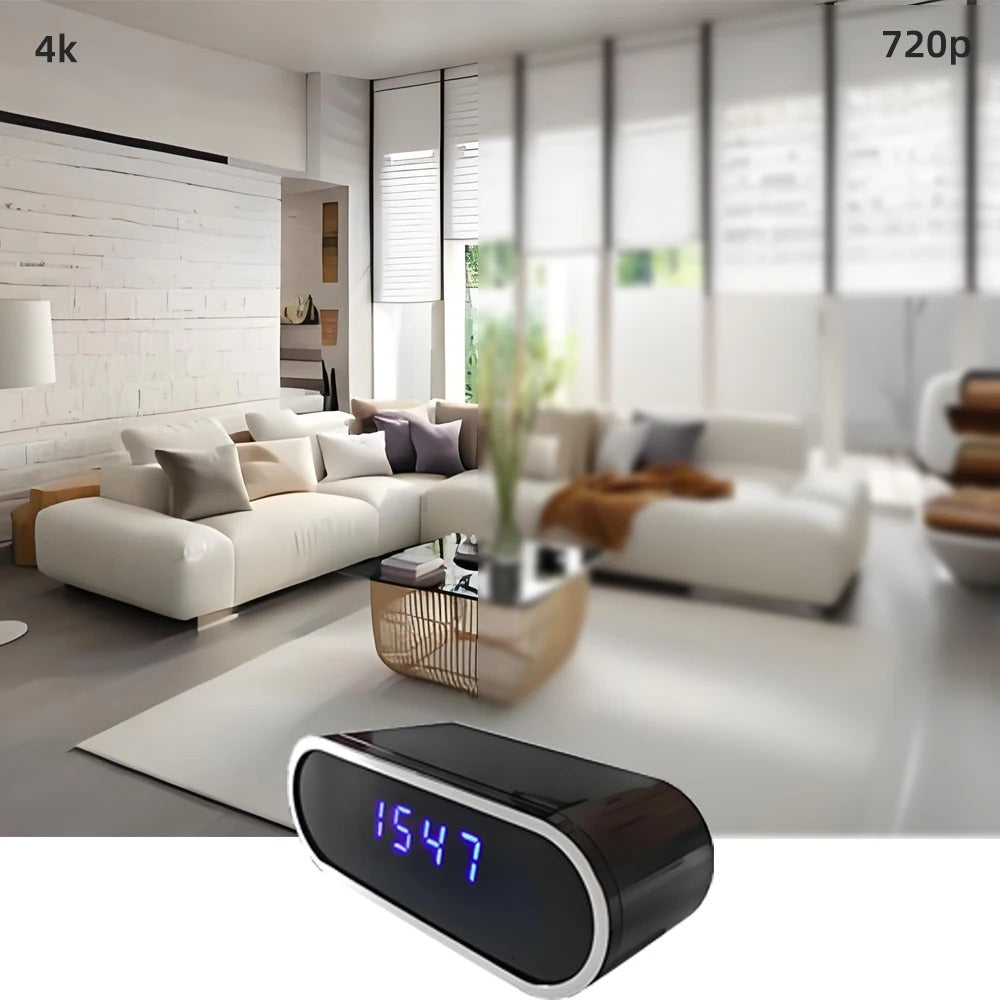 HD 1080P WiFi Clock Camera | Night Vision, Motion Detection & Remote Viewing