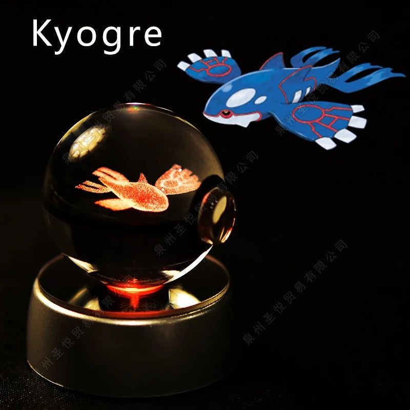 Pokémon 3D Crystal Ball Night Light with Colour-Changing LED Base