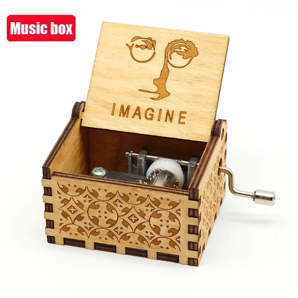 Antique Carved Wooden Hand Crank – Vintage Decorative Mechanical Toy & Unique Home Decor Piece