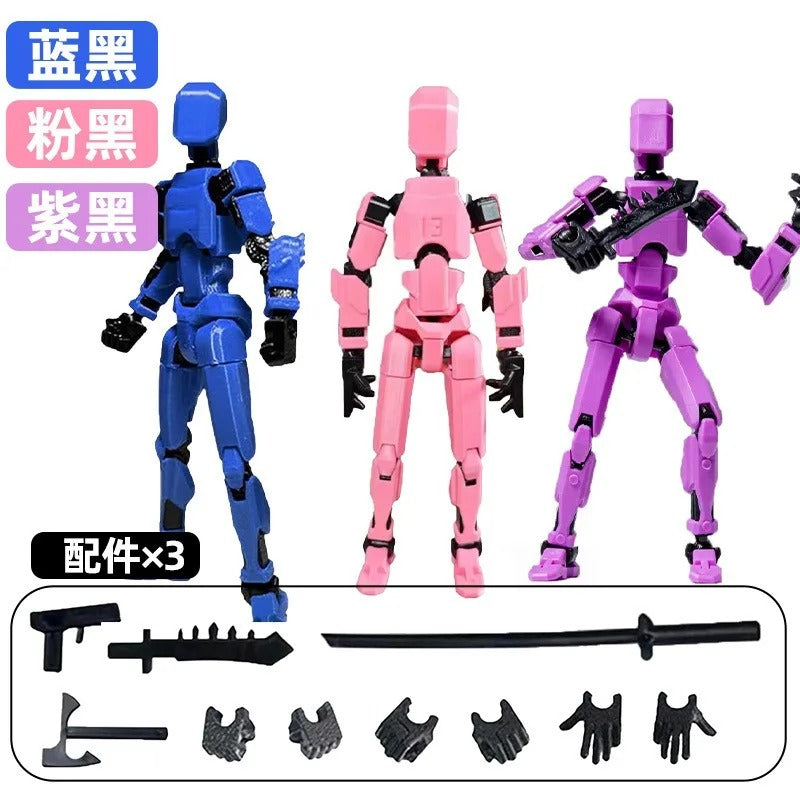 13-Joint Poseable Robot Figure – 14cm DIY Model Kit