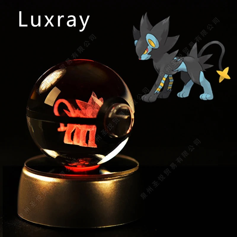 Pokémon 3D Crystal Ball Night Light with Colour-Changing LED Base
